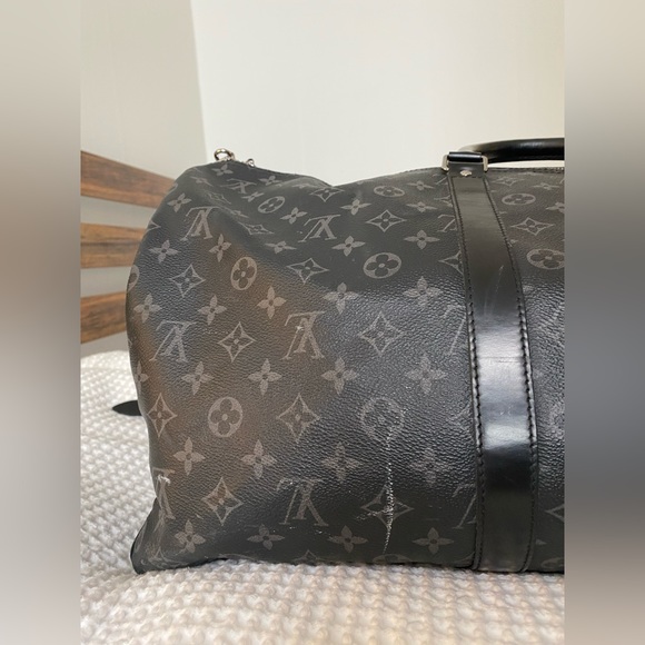 Louis Vuitton Keepall 55 Monogram Eclipse Duffel Bag - Picture 7 of 8